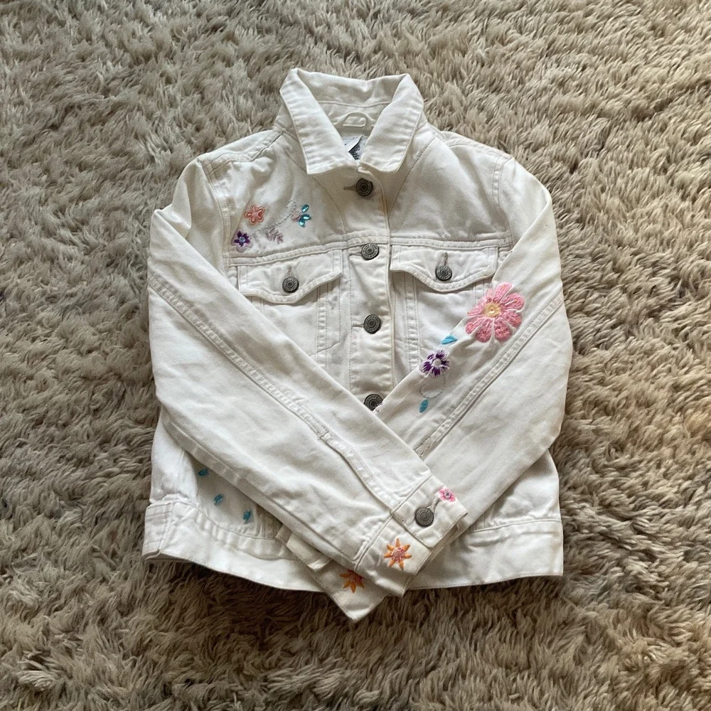 Kids Embroidered and Beaded Jean Jacket - Picture 2 of 7